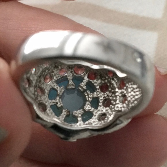 Sterling Chalcedony CZ Ring, Size 8 - Picture 5 of 7